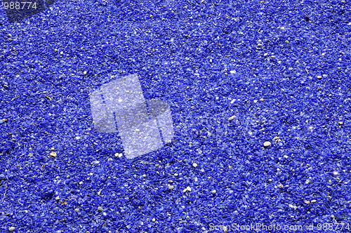 Image of Blue glass pebbles