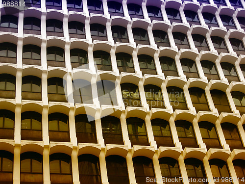 Image of skyscraper windows background in Hong Kong 