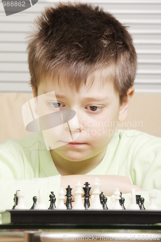 Image of Boy and chess