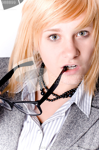 Image of attractive young businesswoman