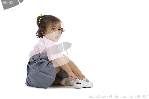 Image of surprised looking cute girl 