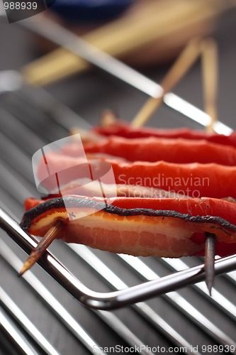 Image of Grilled bacon and red pepper