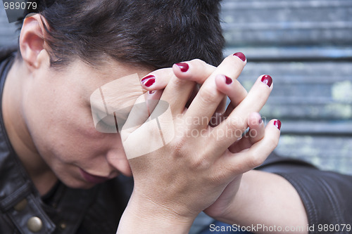 Image of depressed young woman