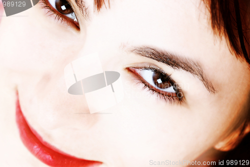 Image of Beautiful young woman face. 