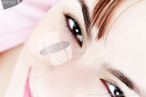 Image of Beautiful young woman face. 