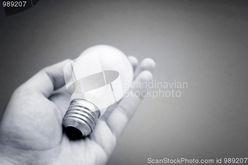 Image of Background with lit lightbulb