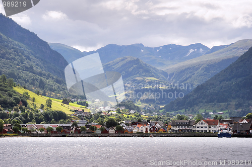 Image of Village in Norvegian fjords