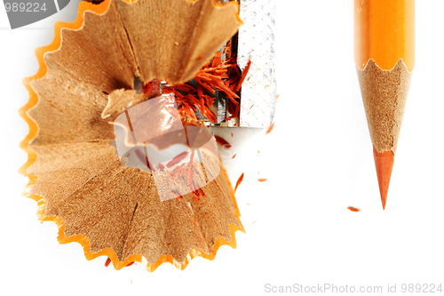 Image of Pencil and sharpener