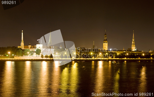 Image of Riga at night