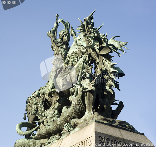 Image of The statue of St. George and the Dragon