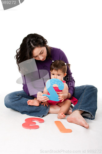 Image of Baby learning to count 