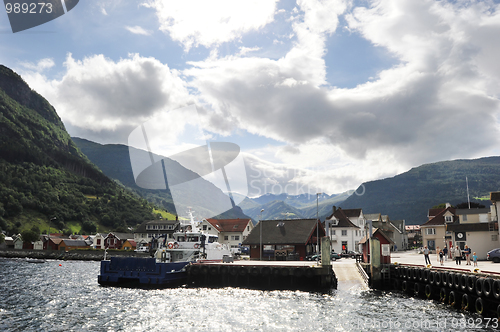 Image of Village in Norvegian fjords