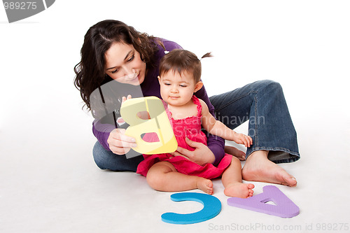 Image of Baby learning alphabet ABC