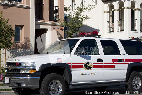 Image of White Fire Truck