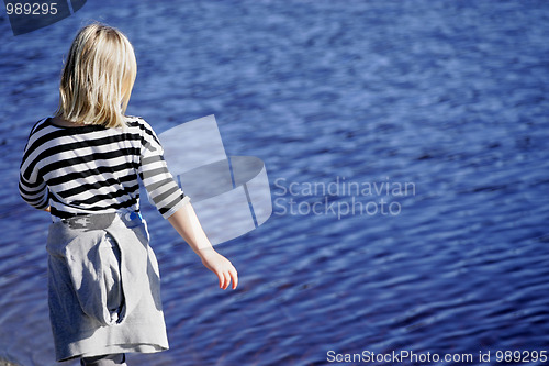 Image of Girl by water