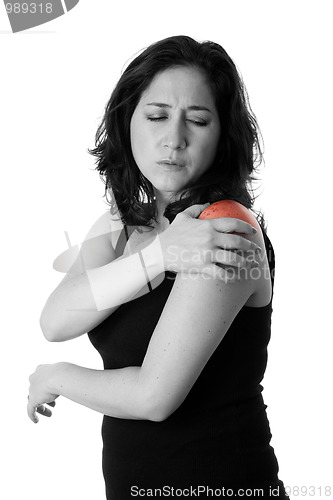 Image of Woman with shoulder pain