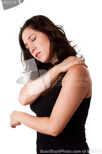 Image of Woman with shoulder neck pain