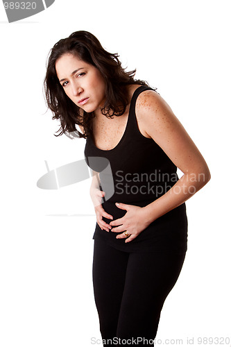 Image of Woman with stomach pain