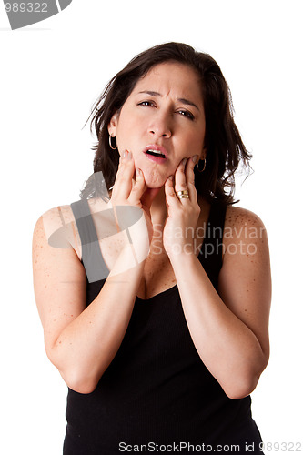 Image of Woman with dental jaw pain