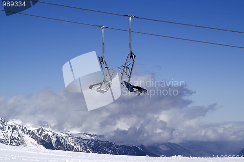 Image of Chair-lift. Ski resort.