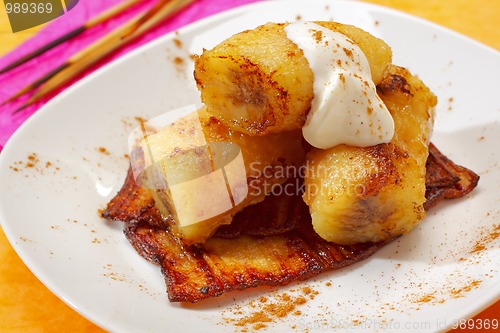 Image of Baked caramelized bananas