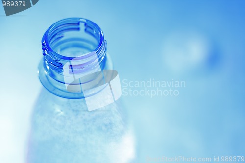 Image of Open bottle in blue