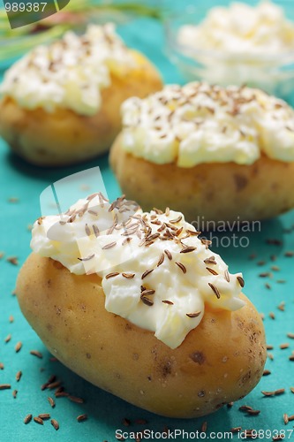 Image of Potatoes with cottage cheese and caraway seeds