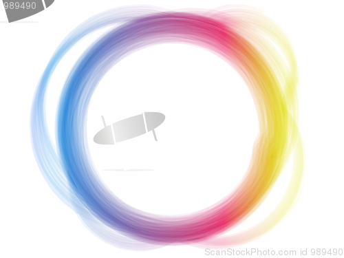 Image of Rainbow Circle Border Brush Effect.