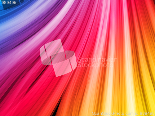 Image of Abstract Colorful Waves on Black Background