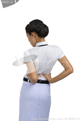 Image of woman with back pain