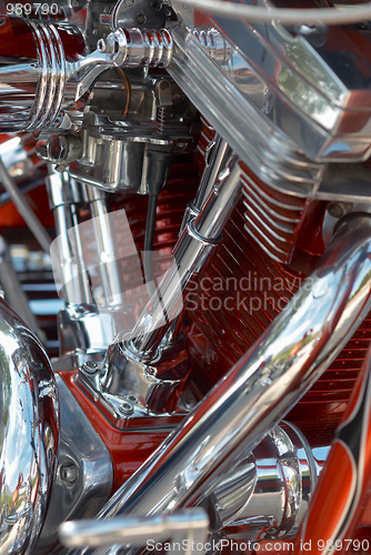 Image of V- twin motorbike engine