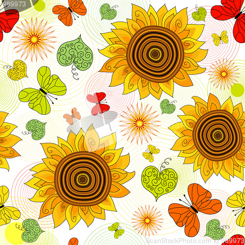 Image of Repeating floral vivid pattern