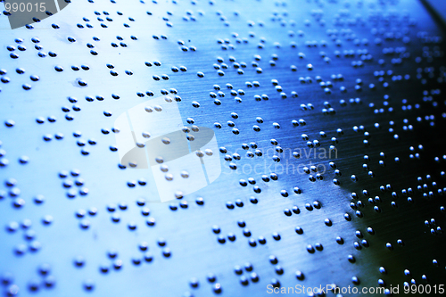 Image of Plain Braille Page Macro with blue toned 