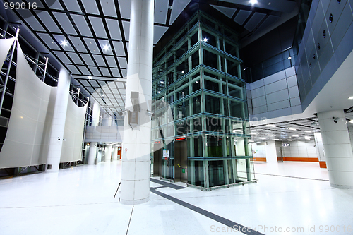 Image of modern hall and a lift