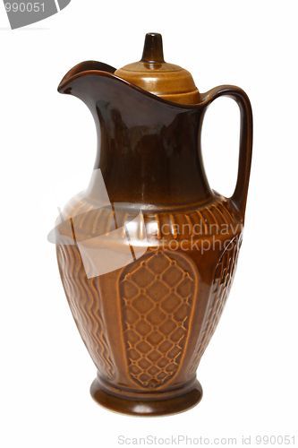 Image of old brown ceramic jug