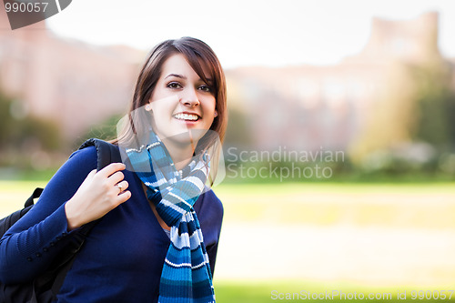 Image of Mixed race college student