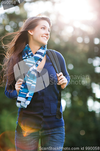 Image of Mixed race college student