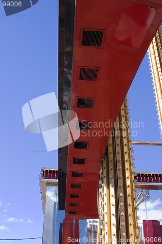 Image of Metal Structure with Bulbs and Lights in Las Vegas