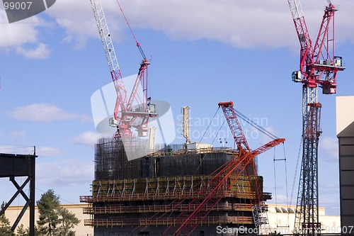 Image of Construction site with Cranes in the strip in Las Vegas