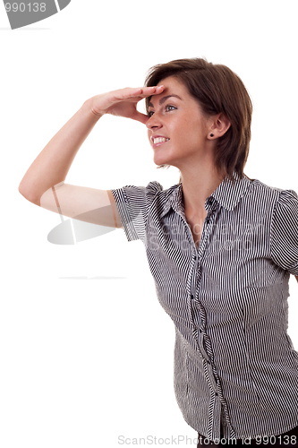 Image of business woman looking forward