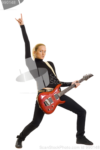 Image of woman guitarist playing