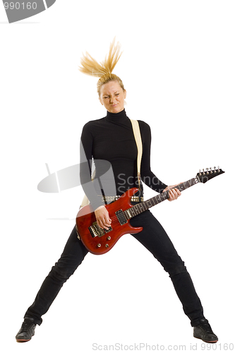 Image of headbanging rock girl 