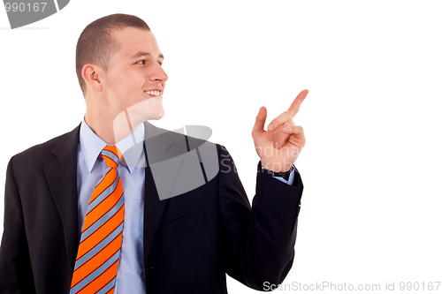 Image of  man pointing at something