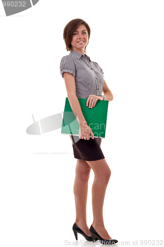 Image of  woman holding a folder