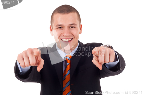 Image of  business man pointing