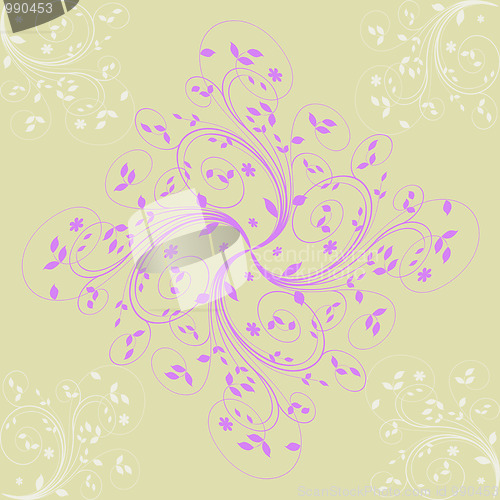 Image of  abstract retro floral background 
