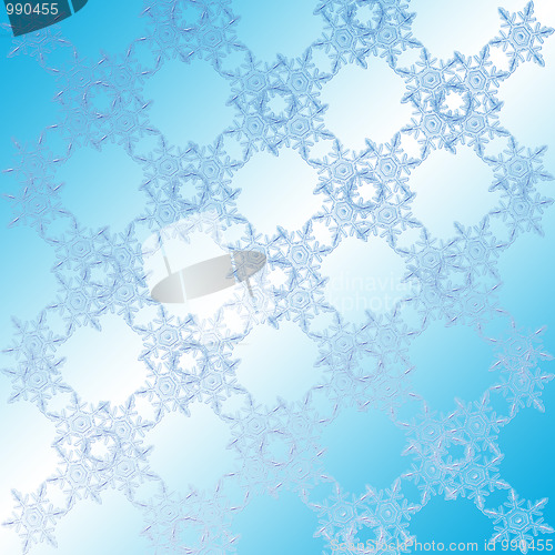 Image of Texture of beautiful snowflakes background 