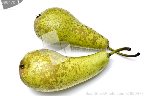 Image of Green pears isolated on white