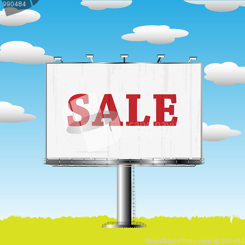 Image of outdoor billboard with sale sign