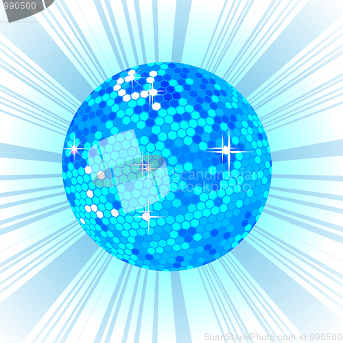 Image of Blue Disco ball background